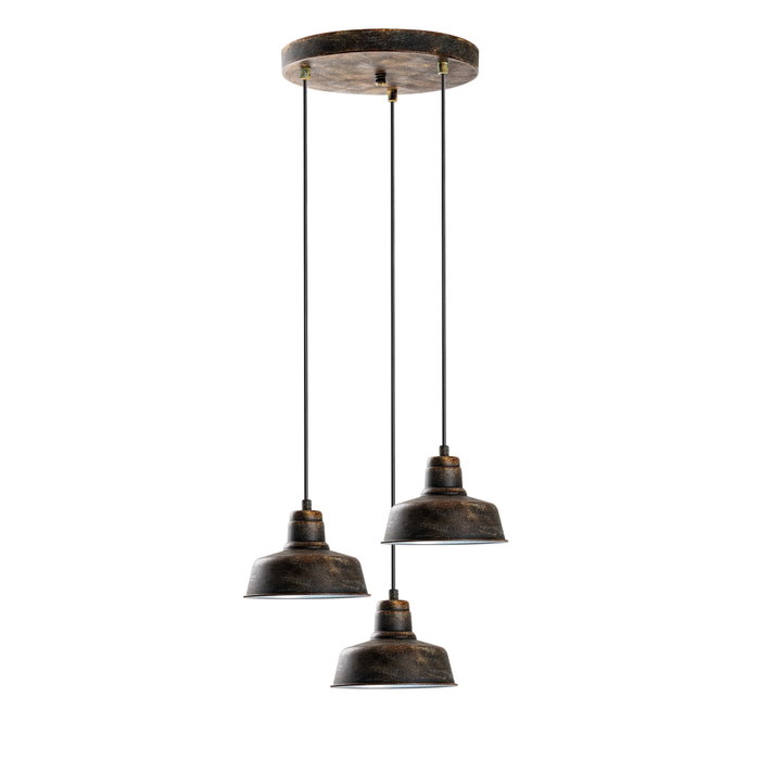 Opviq MEMATI-181RETRO-3 Lámpara de araña de metal color Antiquación